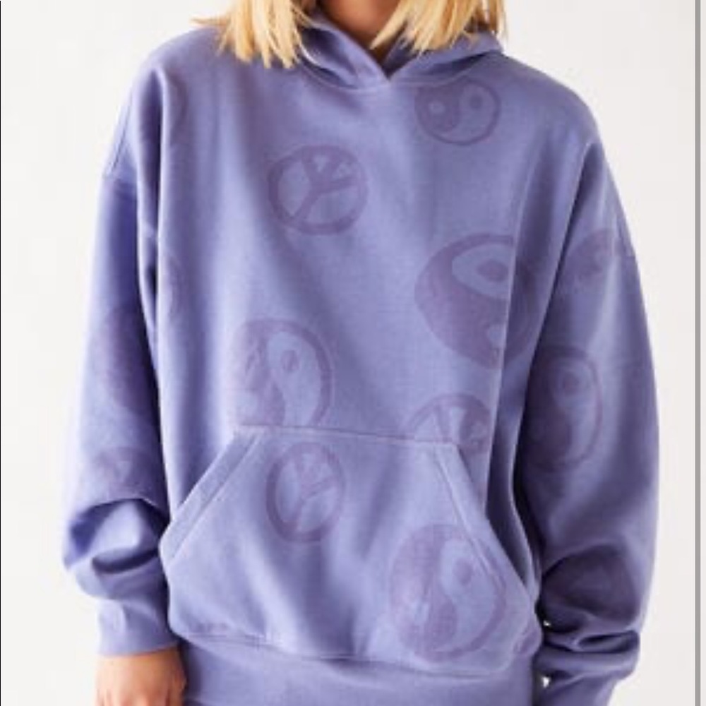 pacsun infinite happiness purple hoodie